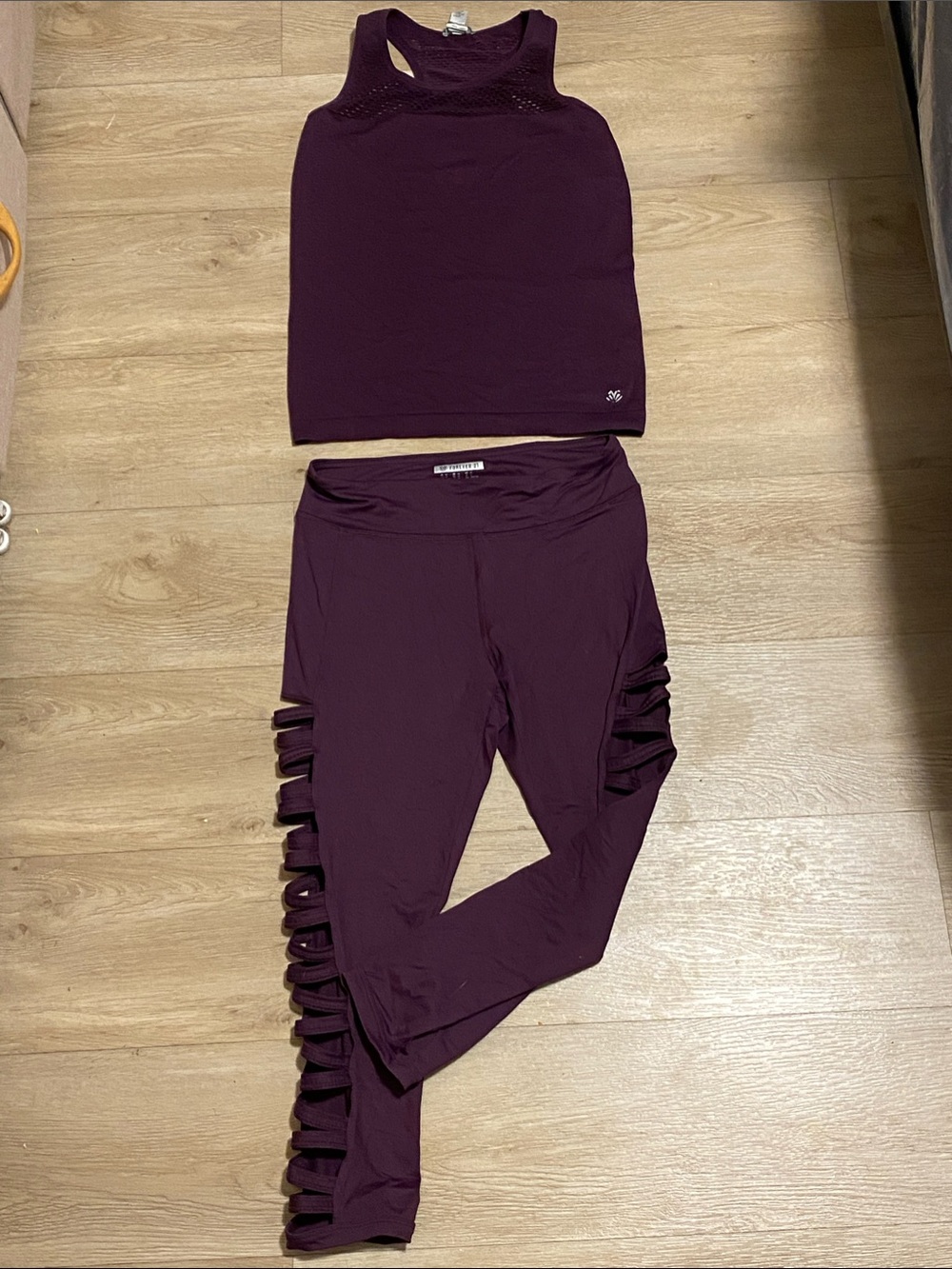 Forever 21 Dark Purple Active Matching Set